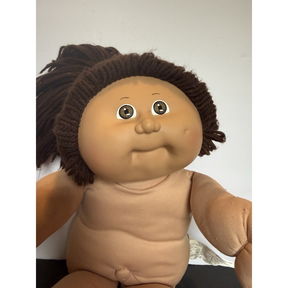 Vintage 1982 Cabbage Patch Kids Brown Hair Brown Eyes one dimple VTG CPK HM3